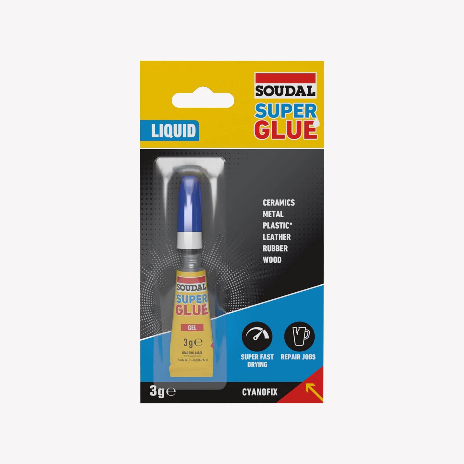 Super Glue Liquid 3g - Soudal