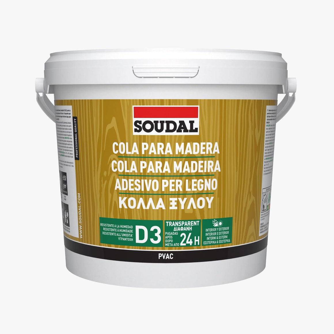 Cola Branca para Madeira Rápida Resistente à Humidade D3 | Soudal