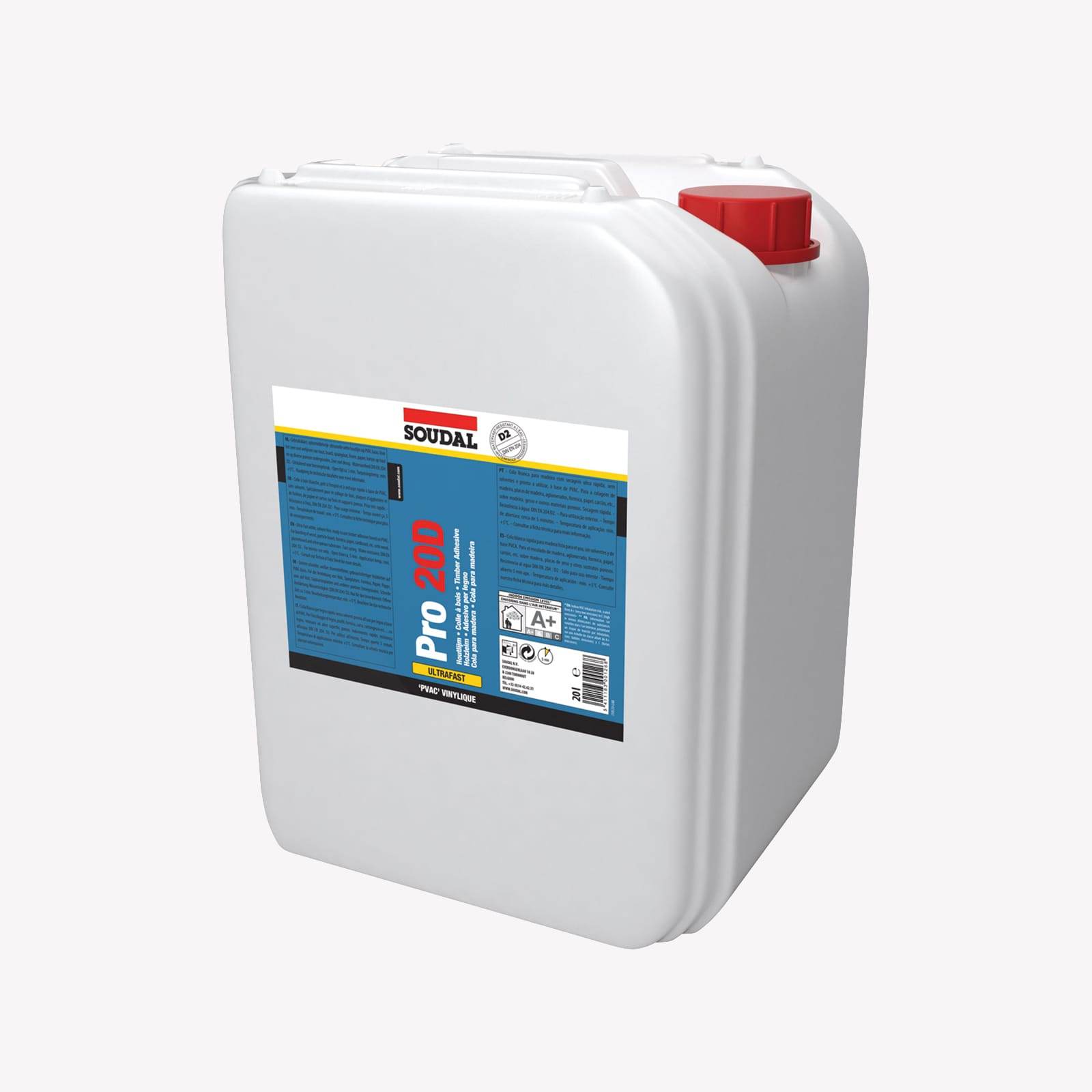 Cola Branca para Madeira Rápida PRO 20D - Soudal